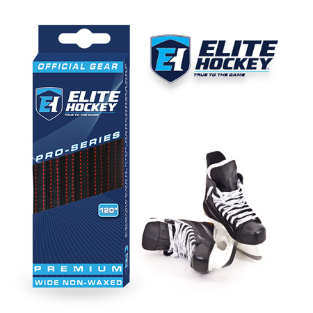 Elite Hockey Pro-Series Premium Laces Black-Red
