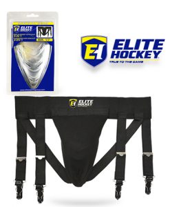 Elite Hockey Suspensoir avec Coquille - 3en1