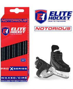 Notorious Pro X Series Lacets Cirés Elite Hockey Noir/Blanc