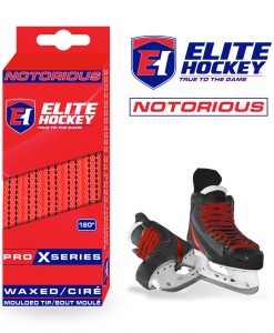 Notorious Pro X Series Lacets Cirés Elite Hockey Rouge/Noir